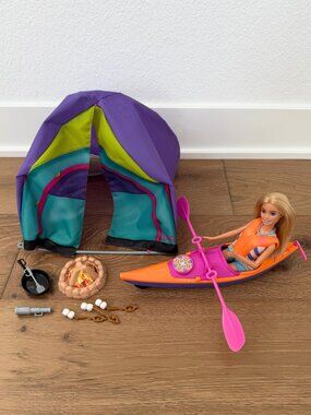 Barbie Doll Camping Fun Playset Kayak Tent Accessories Toy Replacement Pieces